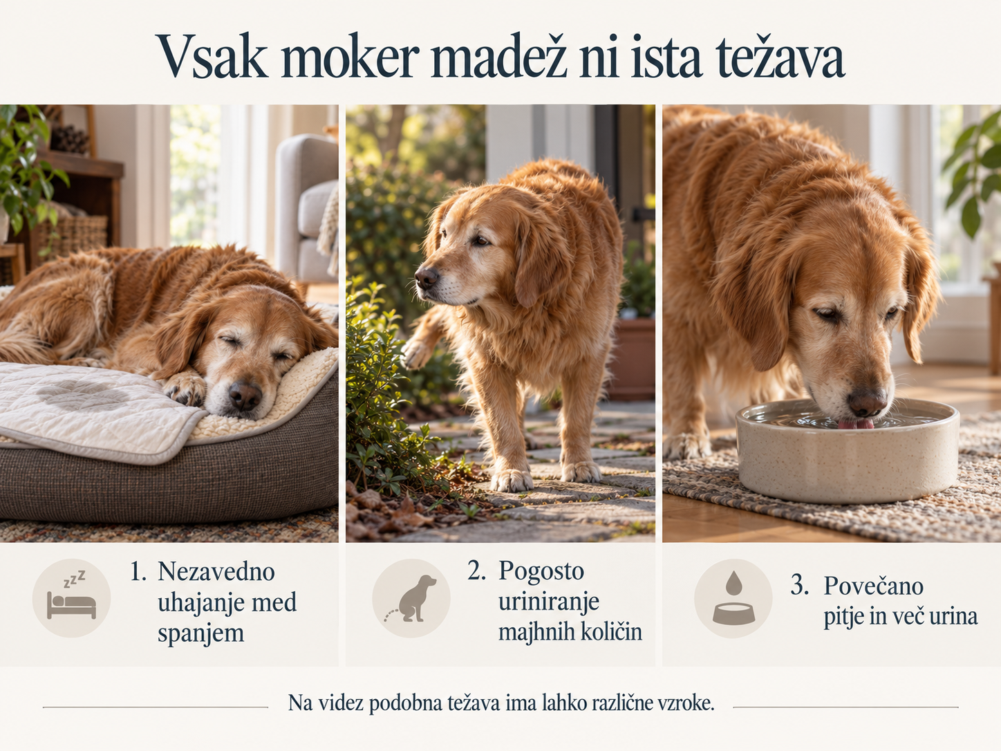 Inkontinenca pri psu: ko urin uhaja brez nadzora